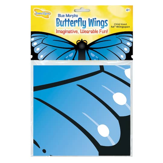 Insect Lore 44" x 20" Blue Dress-Up Morpho Butterfly Wings | Michaels®